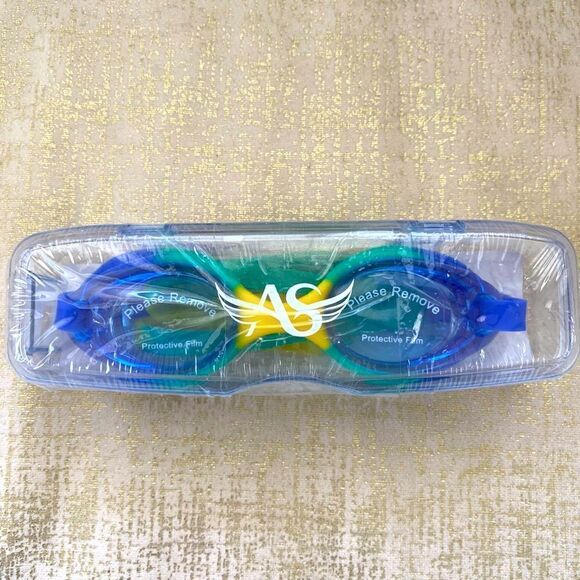 Aqua Sphere Blue/Green Yellow Swim Goggles. New with Tag (NWT). Retail $40 - Picture 1 of 4